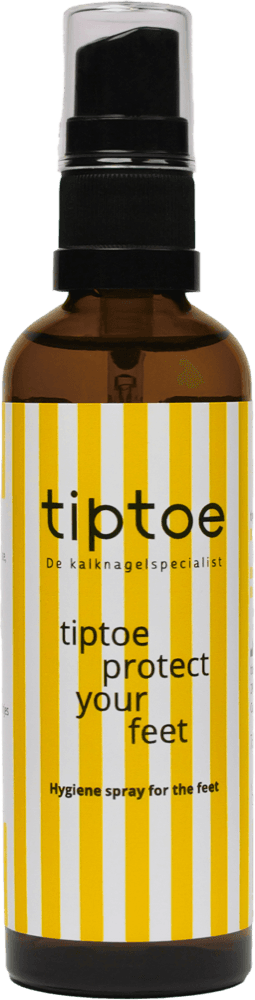 Spuitfles tiptoe protect your feet, preventieve voetspray tegen herbesmetting