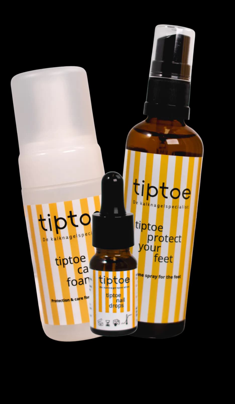 tiptoe naildrops en care foam — gepatenteerde behandeling tegen kalknagels